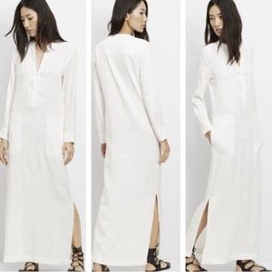 Vince Caftan Linen Mix Maxi Dress